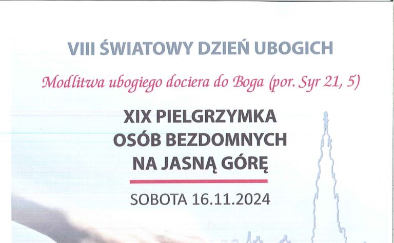 XIX Pielgrzymka Osób Bezdomnych na Jasną Górę